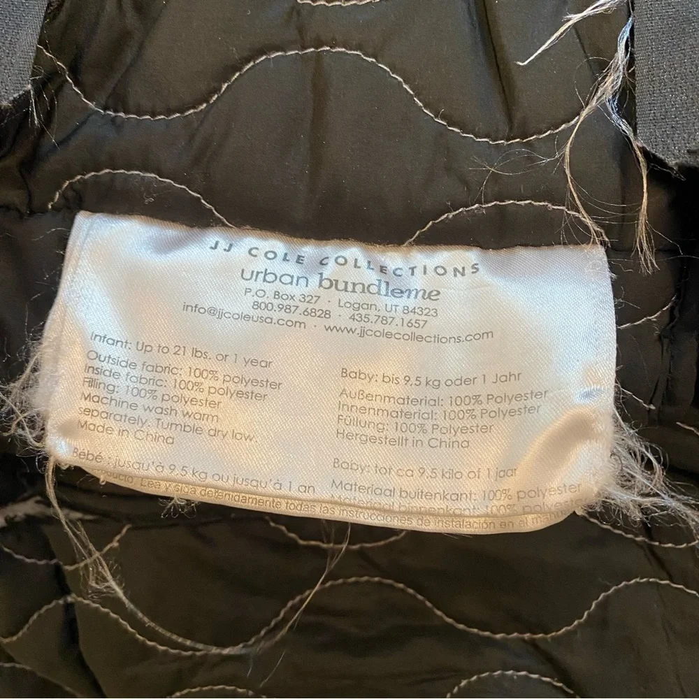 JJ Cole‎ Black Quilted Urban BundleMe Footmuff  car seat and stroller cover